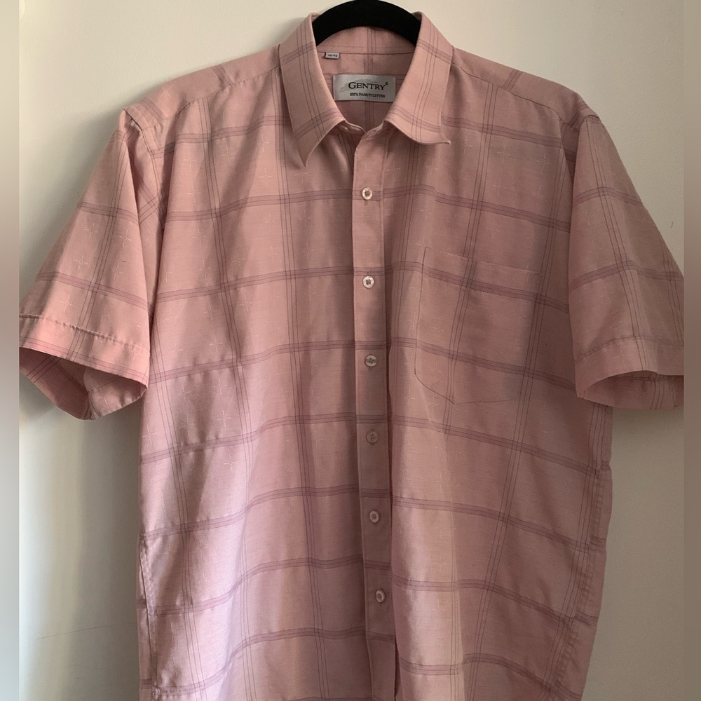“Gentry” Men button up short sleeve shirt